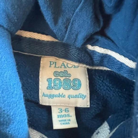 Place Blue Graphic Zip-Up Hoodie Sweatshirt - Picture 3 of 3
